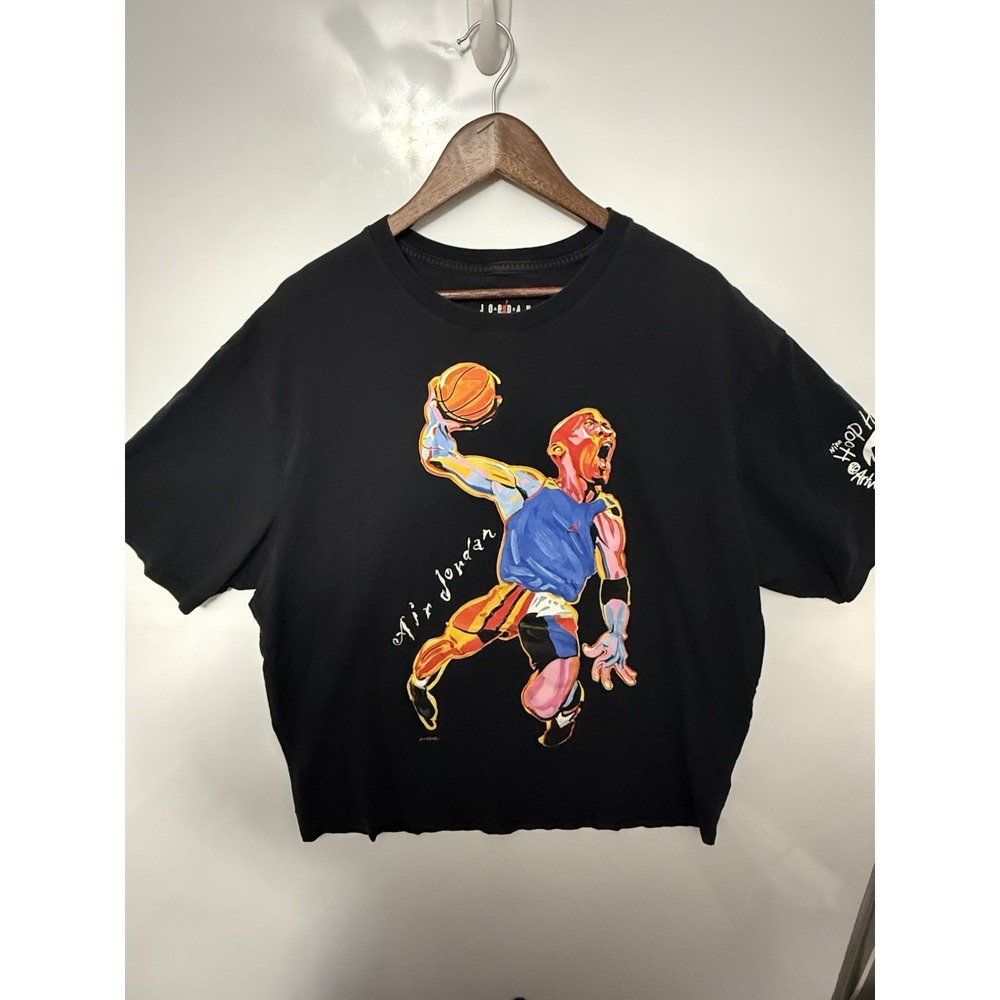 Nike Air Jordan HOOP HEROES PHILIP BURKE T-SHIRT XXL BLACK